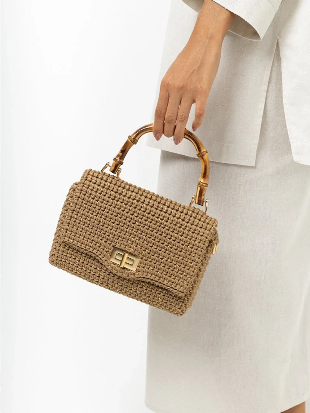 Mara Brazil Serena Lurex Woven Bag